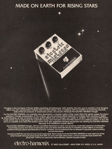 EHX FLASHBACK: 1977 Electric Mistress Flanger